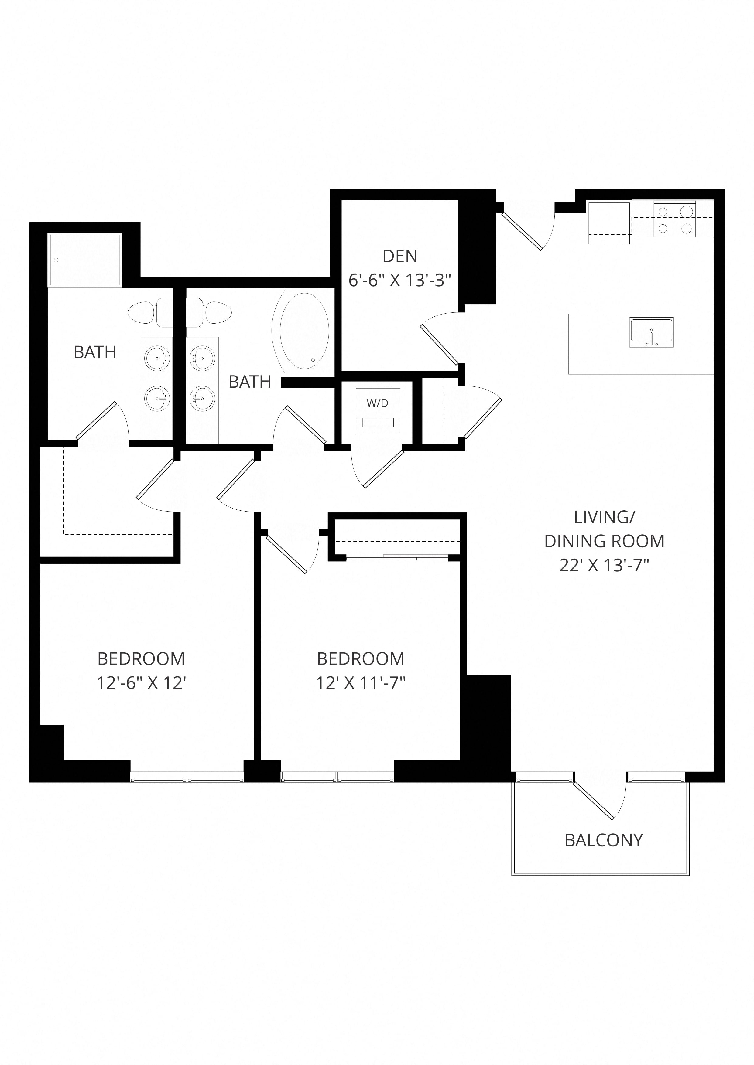 2x2d C6 floor plan